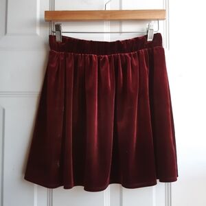 Burgundy Velvet Skirt